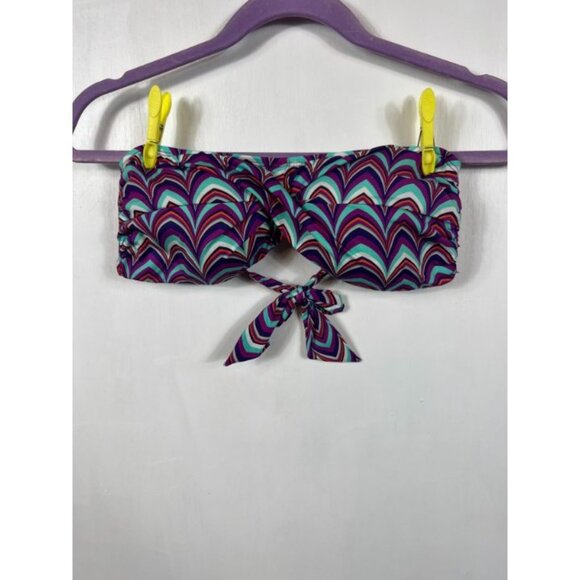 Apt. 9 Multicolor Geometric Bandeau Bikini Top Size 10 - Picture 2 of 7